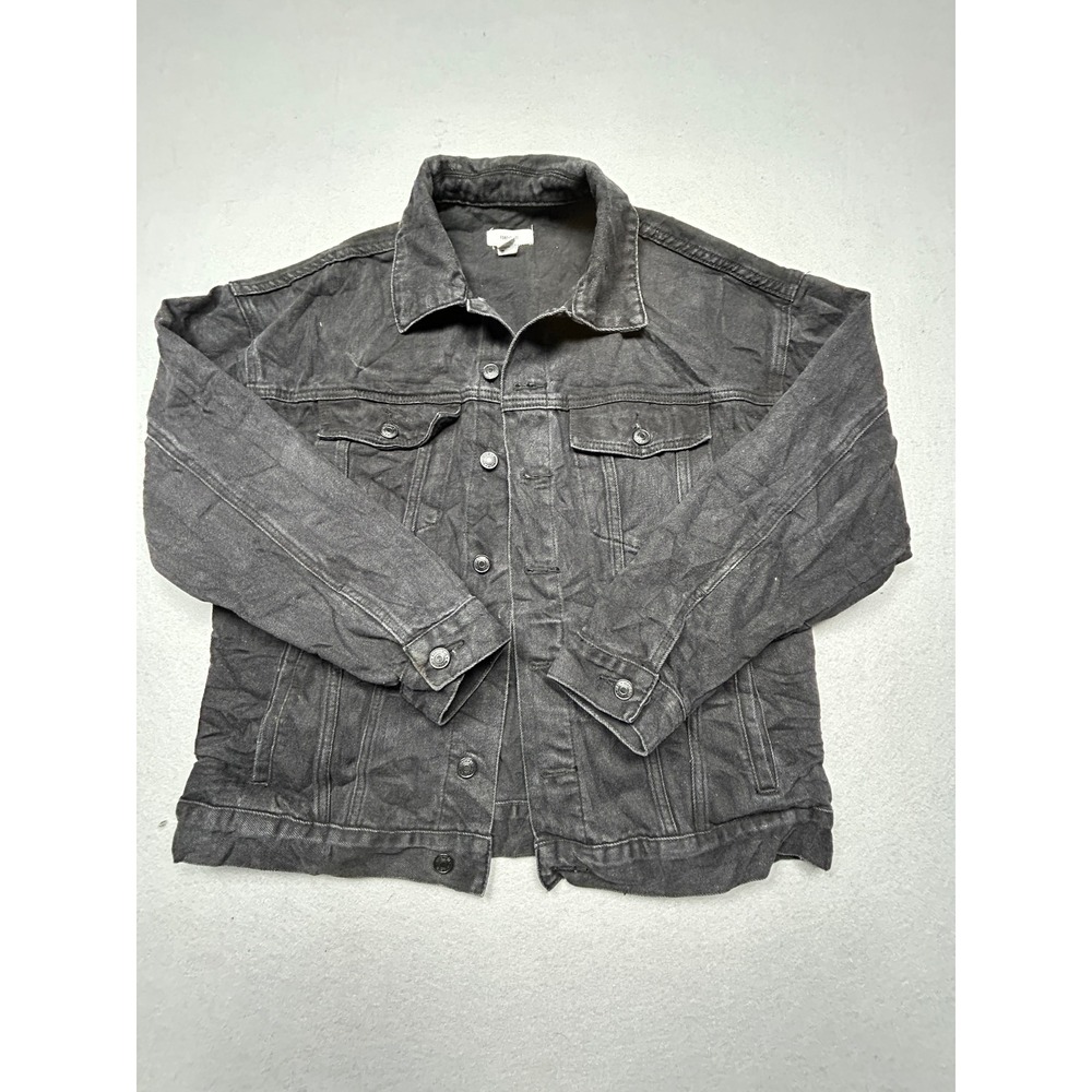 Forever 21 Denim Jacket Cotton Black M Mens